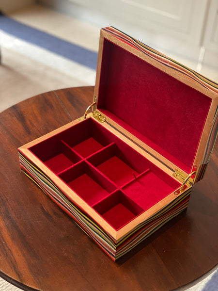 Stunning Large Italian Marquetry Jewellery Box