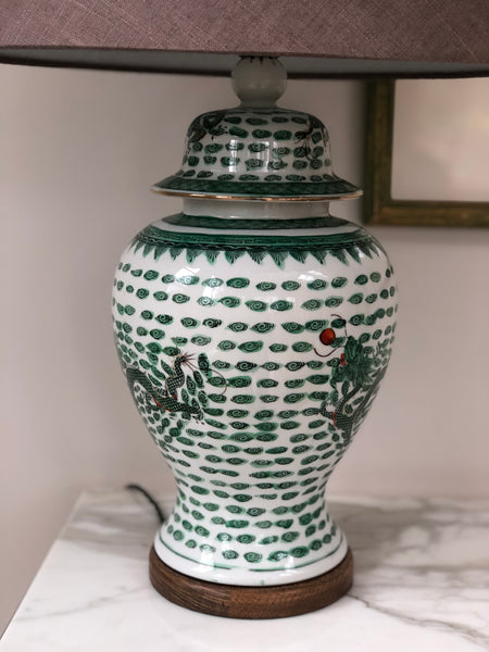 Vintage Chinese Ginger Jar Lamp