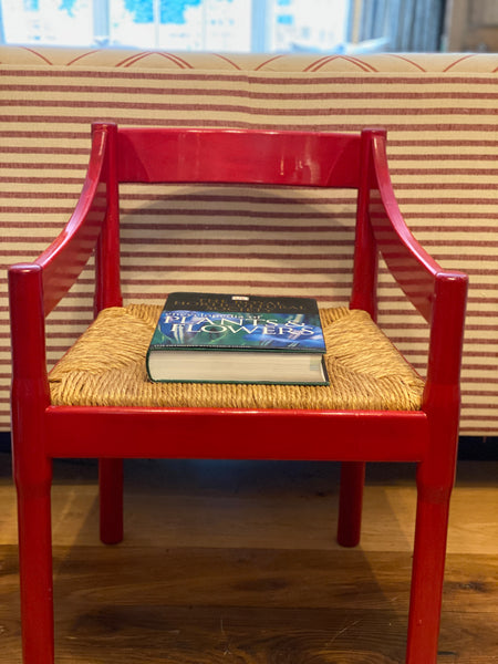 RESERVED. Vintage Red Carimate chair by Vico Magistretti