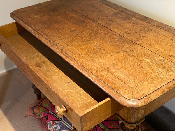 Antique golden oak kitchen table