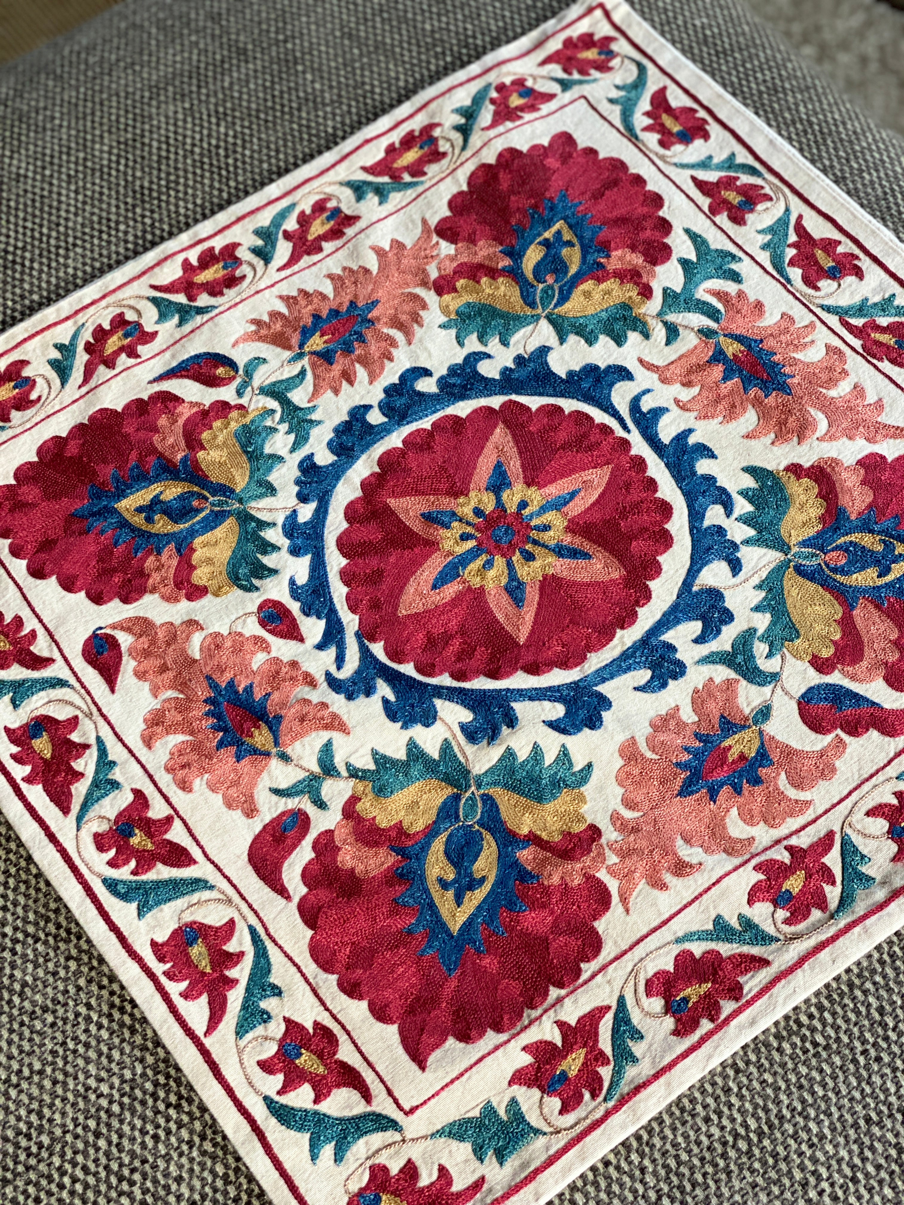Vintage Uzbek Suzani Cushion