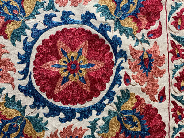 Vintage Uzbek Suzani Cushion
