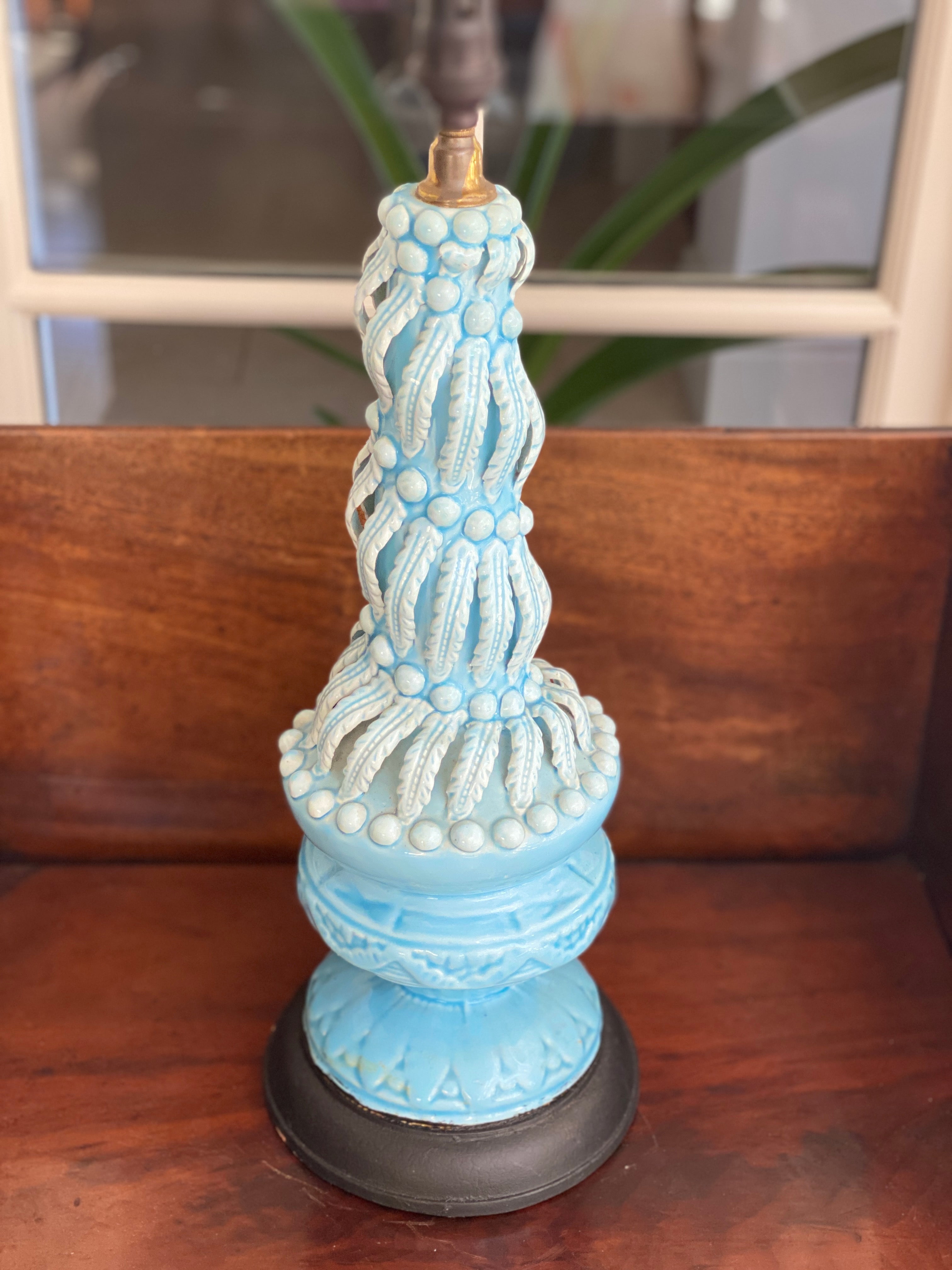 Vintage Pale Blue Casa Pupo table lamp