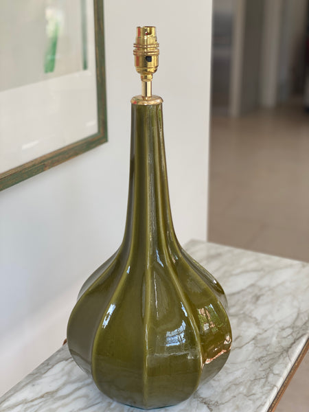 Olive Green Ceramic Table Lamp