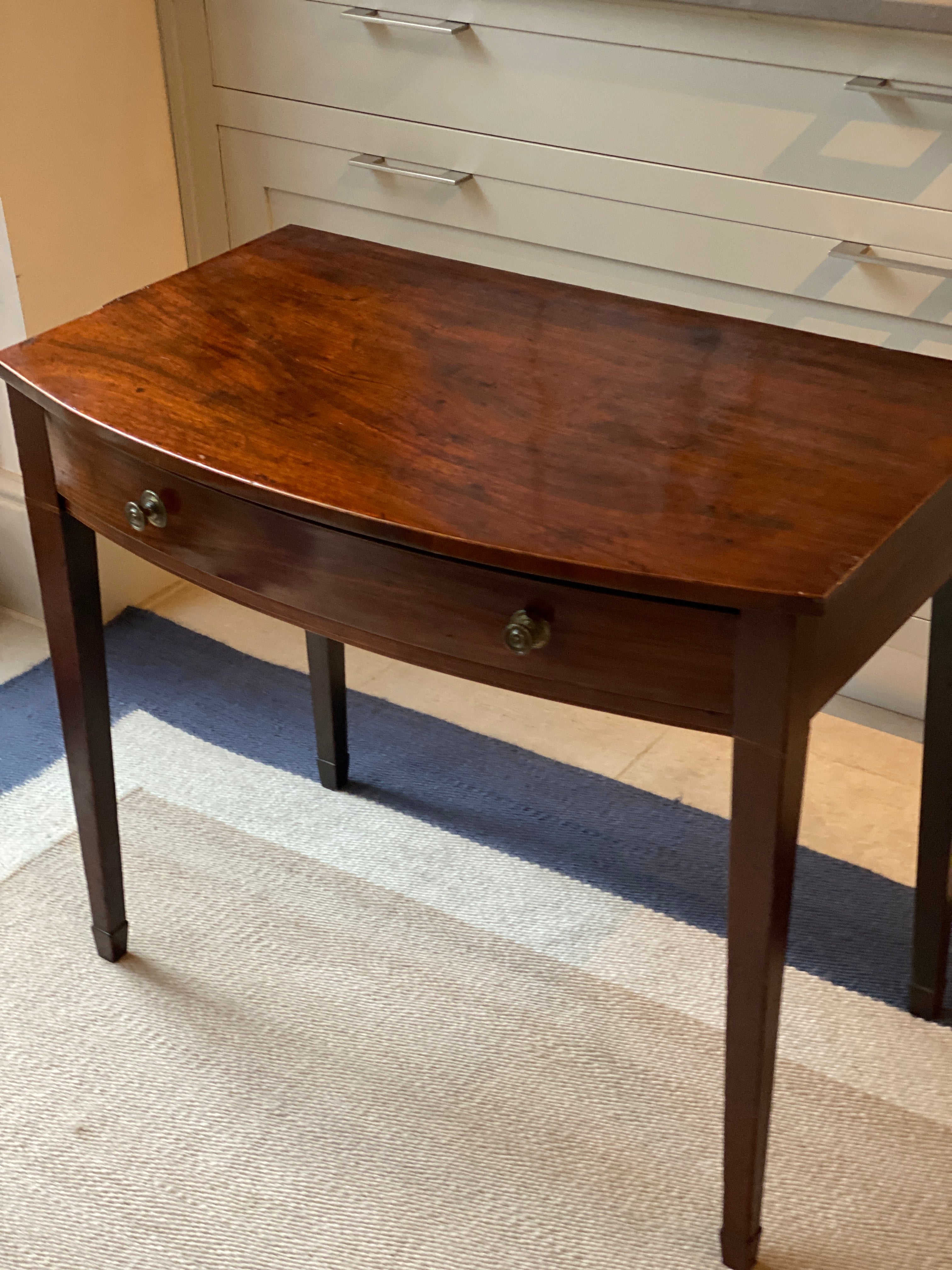 Early 19th Century Mahogany Bow Fronted Side Table