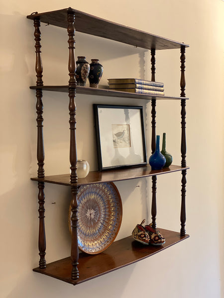Fine 19th Century mahogany hanging shelves