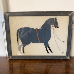 Lovely Indian Glass Painting of Chubby Pony