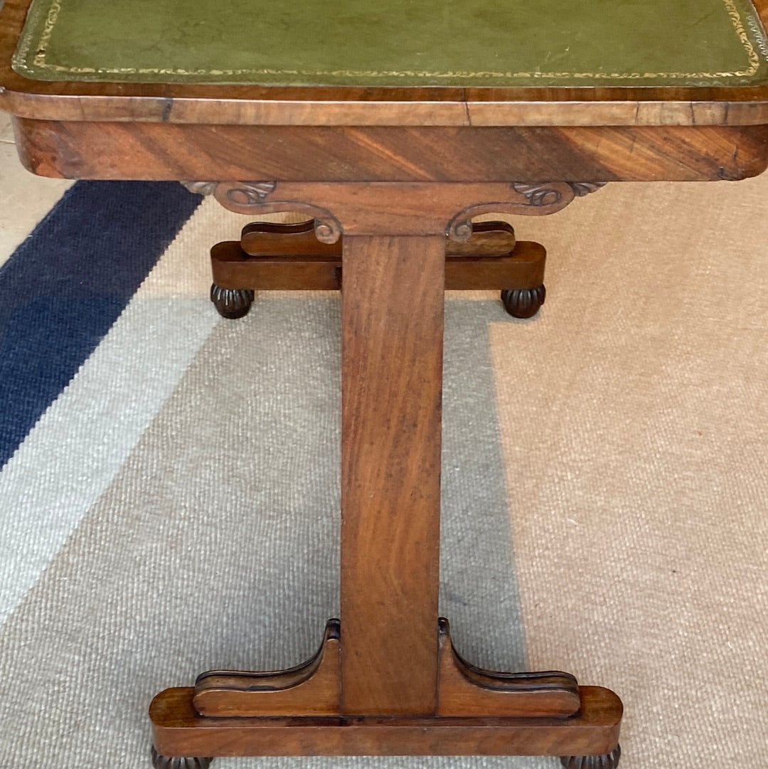 SALE* Attractive Small Table with Green Leather Top