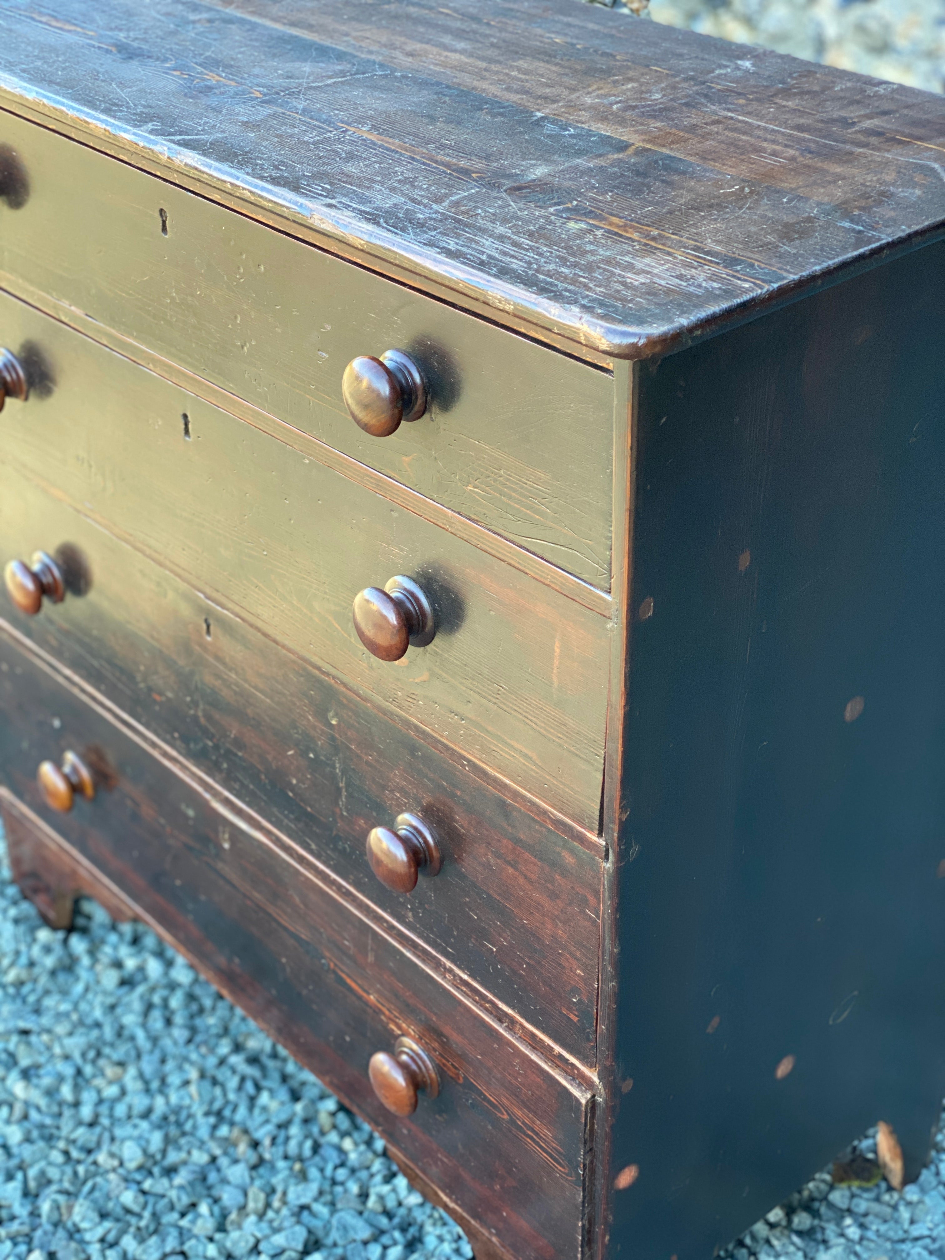 Amazing Painted Pine Chest Drawers