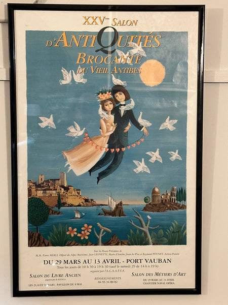 Charming French Poster for Antiques Fair