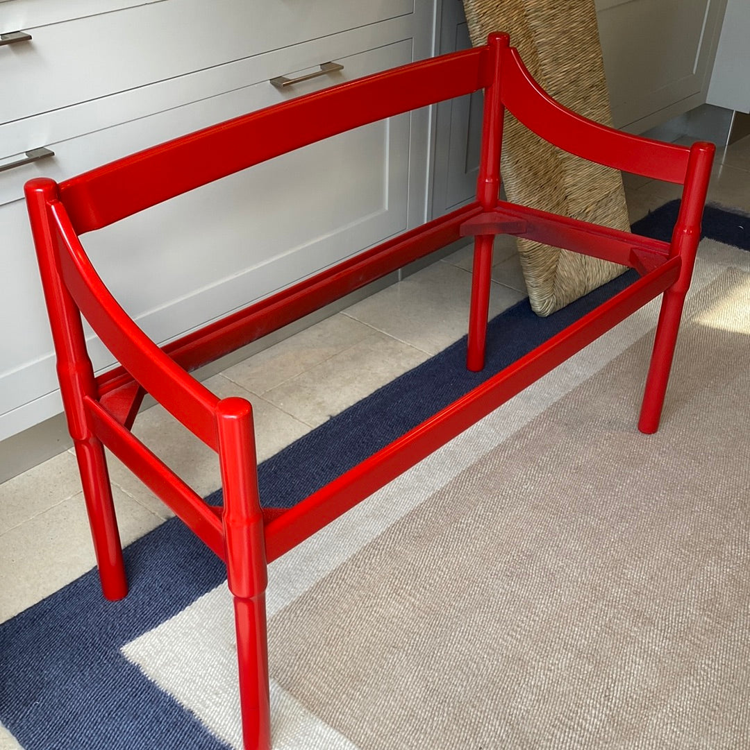 Vico Magistretti Red Carimate Bench