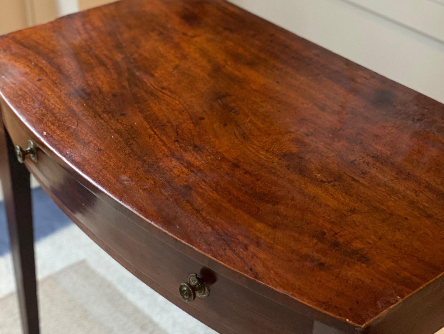 Early 19th Century Mahogany Bow Fronted Side Table