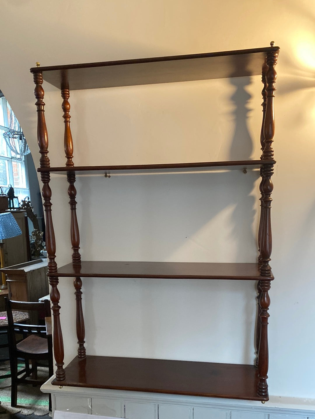 French Mahogany Hanging Shelf