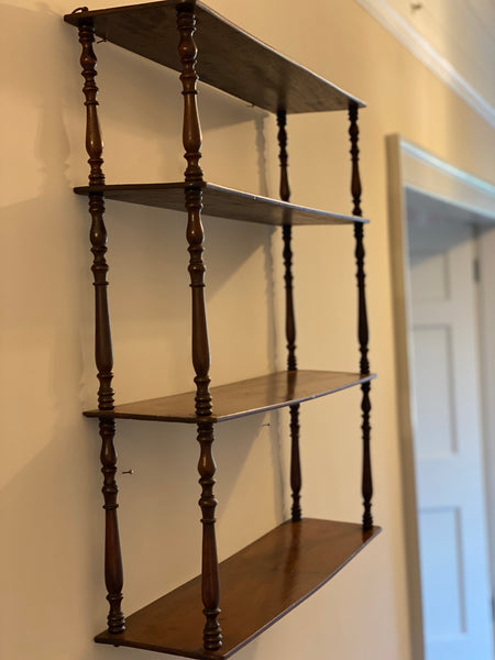 Fine 19th Century mahogany hanging shelves