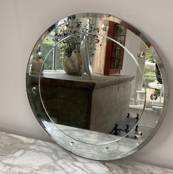 Small Art Deco Bubble Mirror