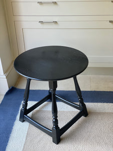 Small Vintage Cricket Table in Black lacquer