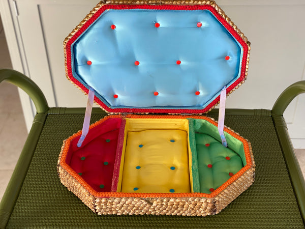 Vintage Shell Encrusted Sewing Box