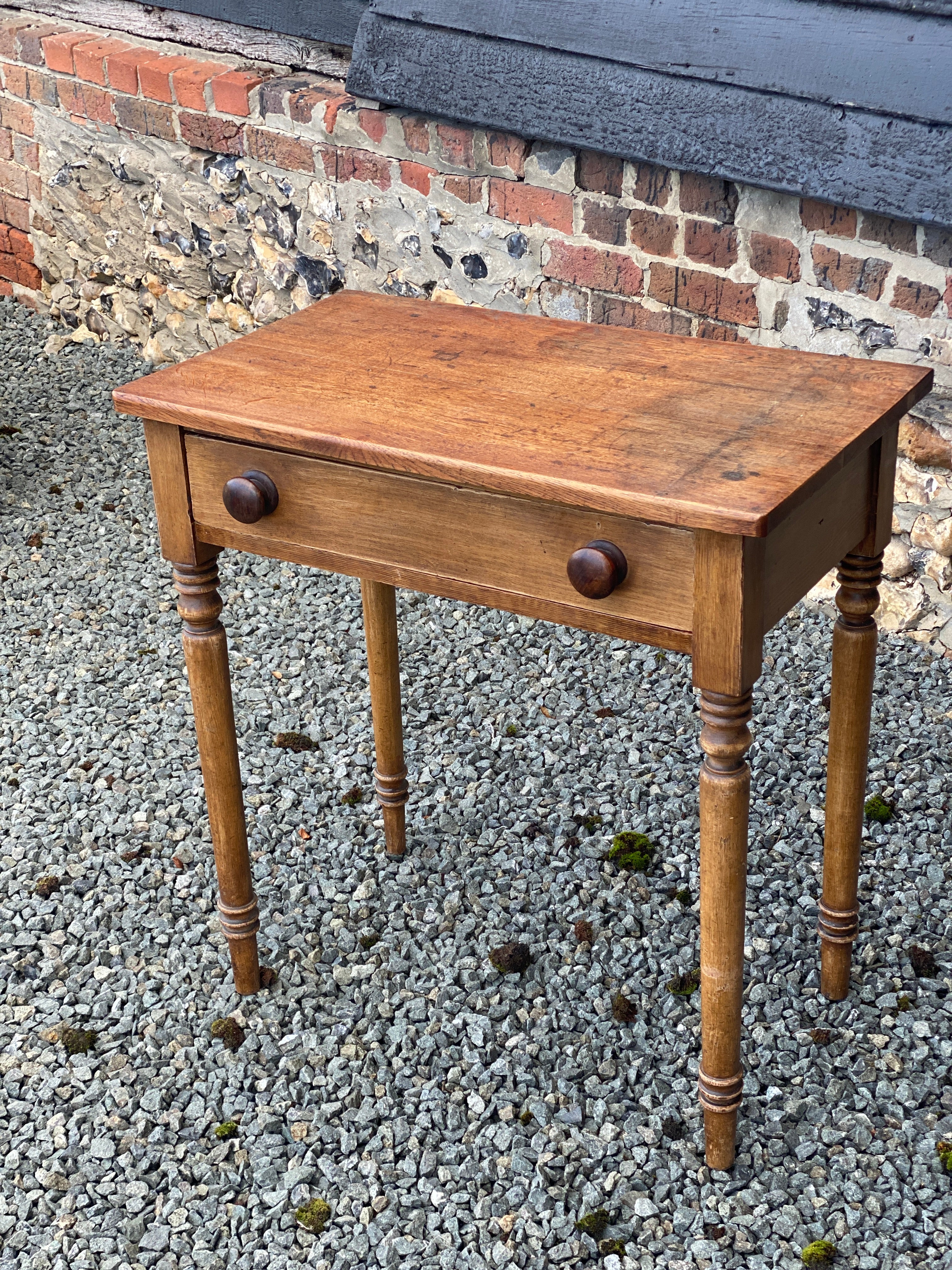 Charming Small Faux Oak Side Table