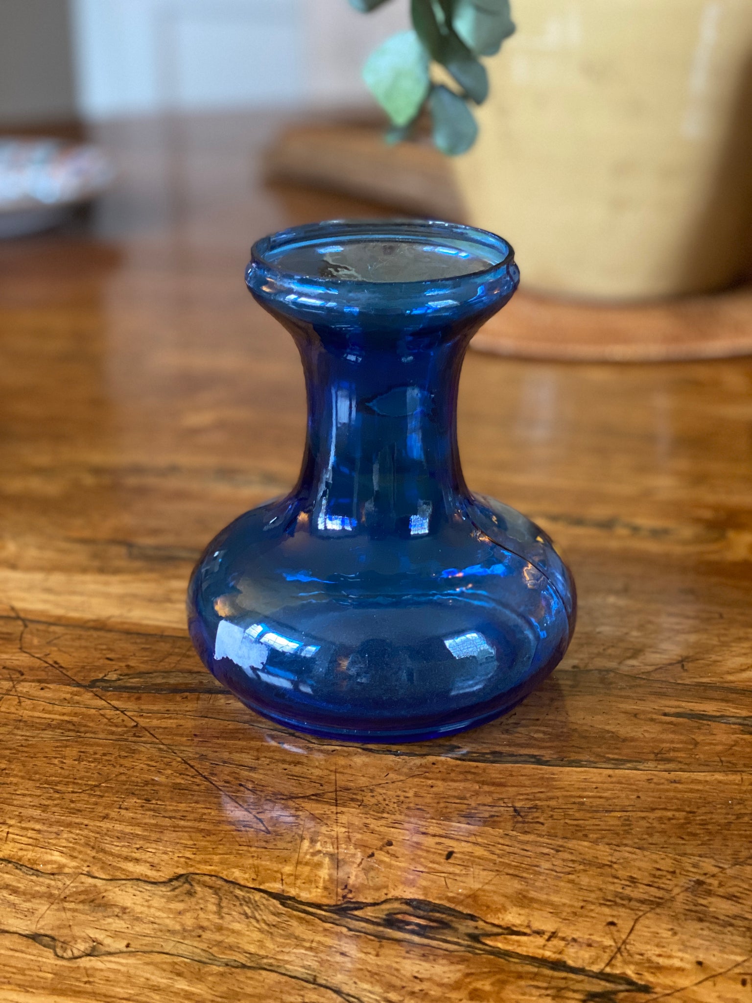 Pretty Blue Glass Bud Vase