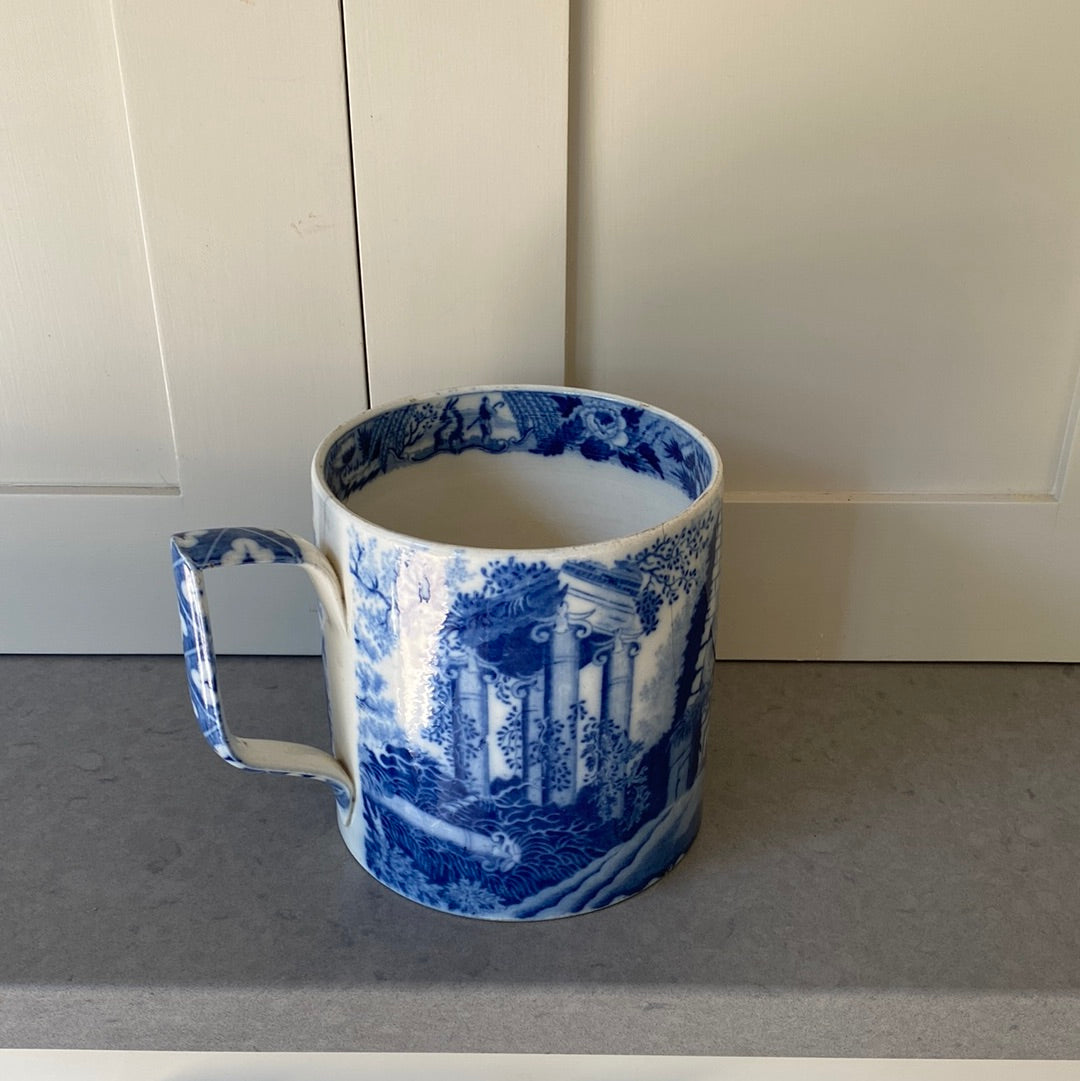 Large 19th Century English Delft Mug