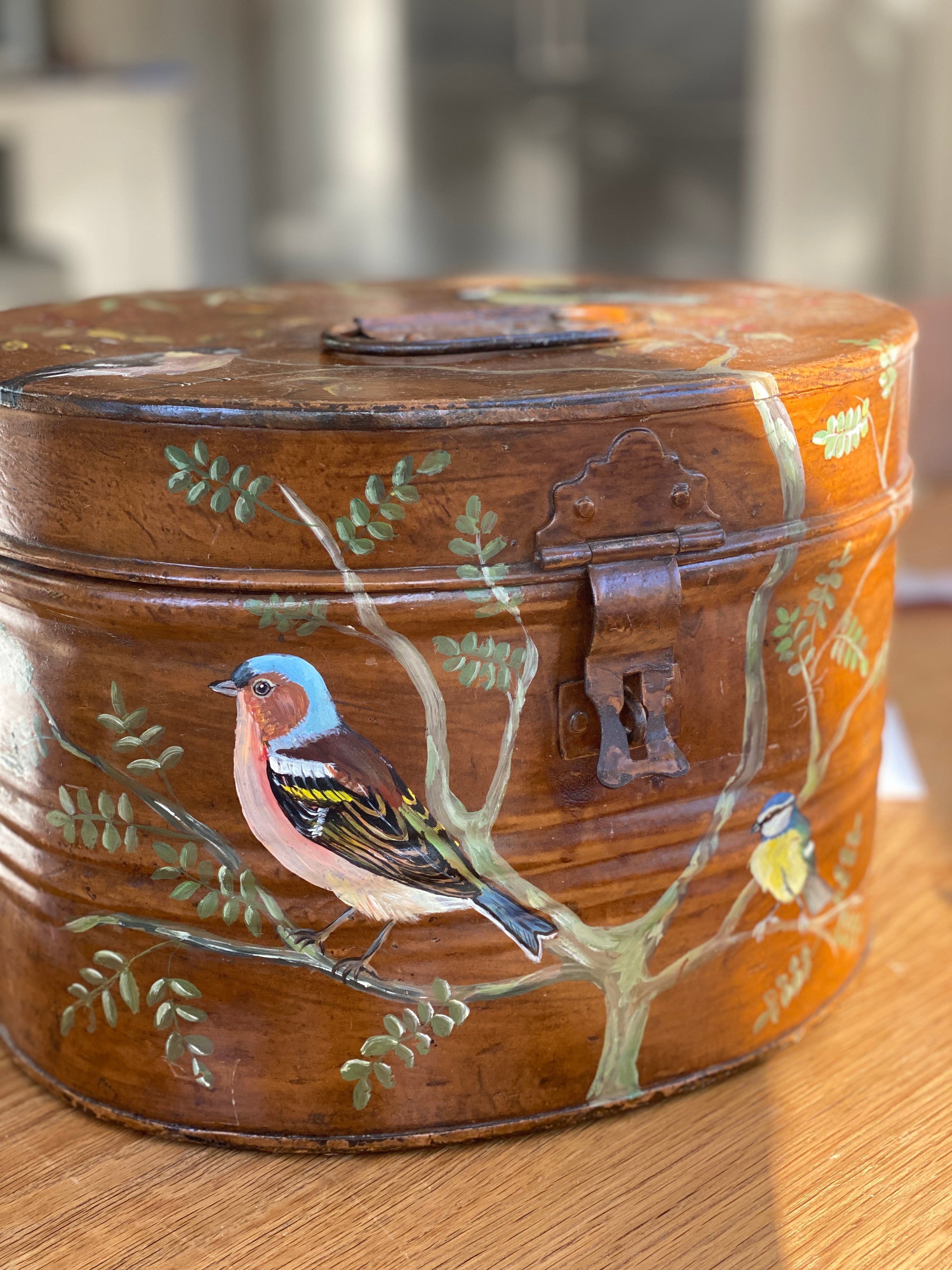 Beautiful Hand Painted Hat Box