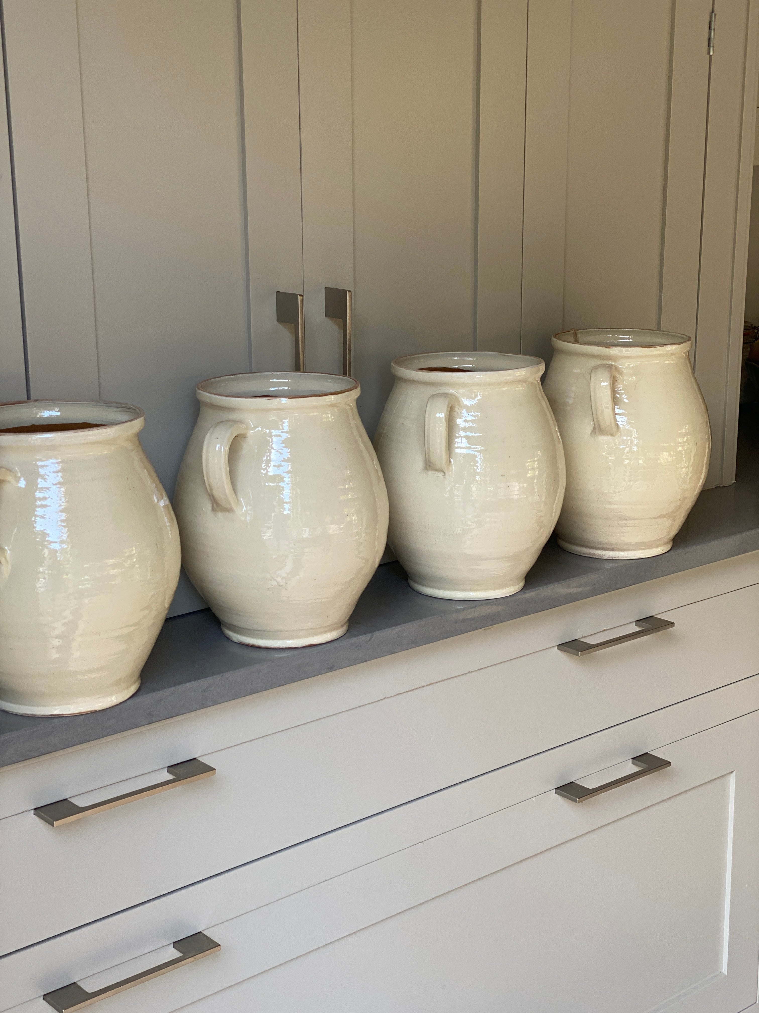 Large Ukranian Cream Urns