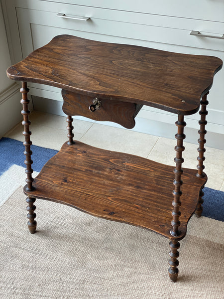 Vintage French Cotton Reel Side Table