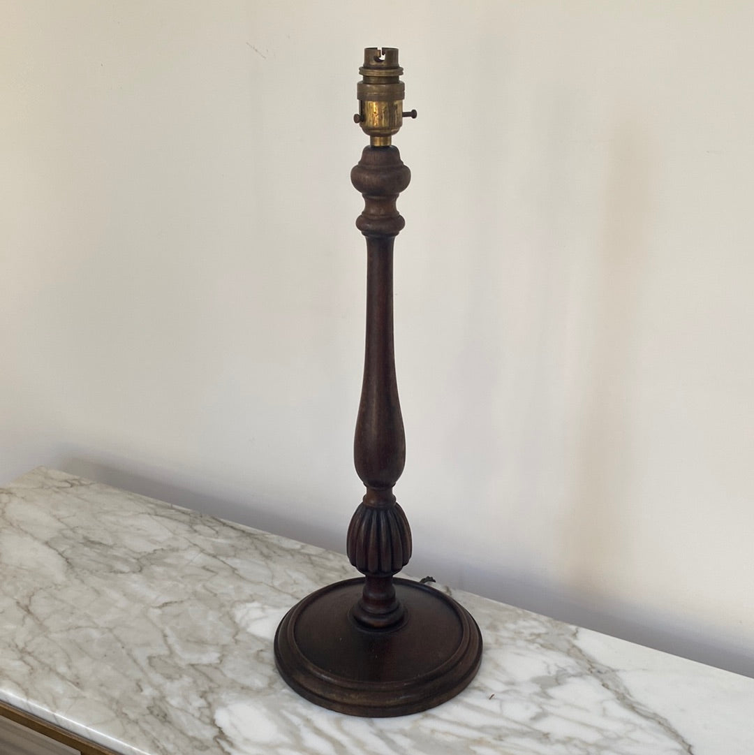 Tall Charming Wood Turned Table Lamp