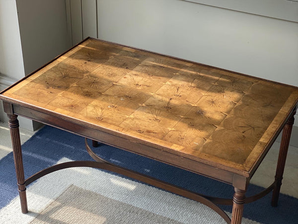 Mid Century Oyster Yew Coffee Table