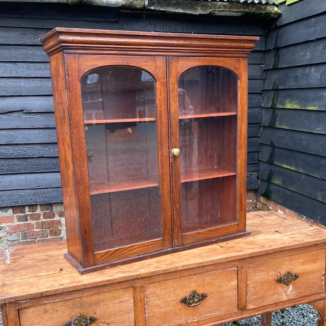 Vintage Glazed Oak Cabinet