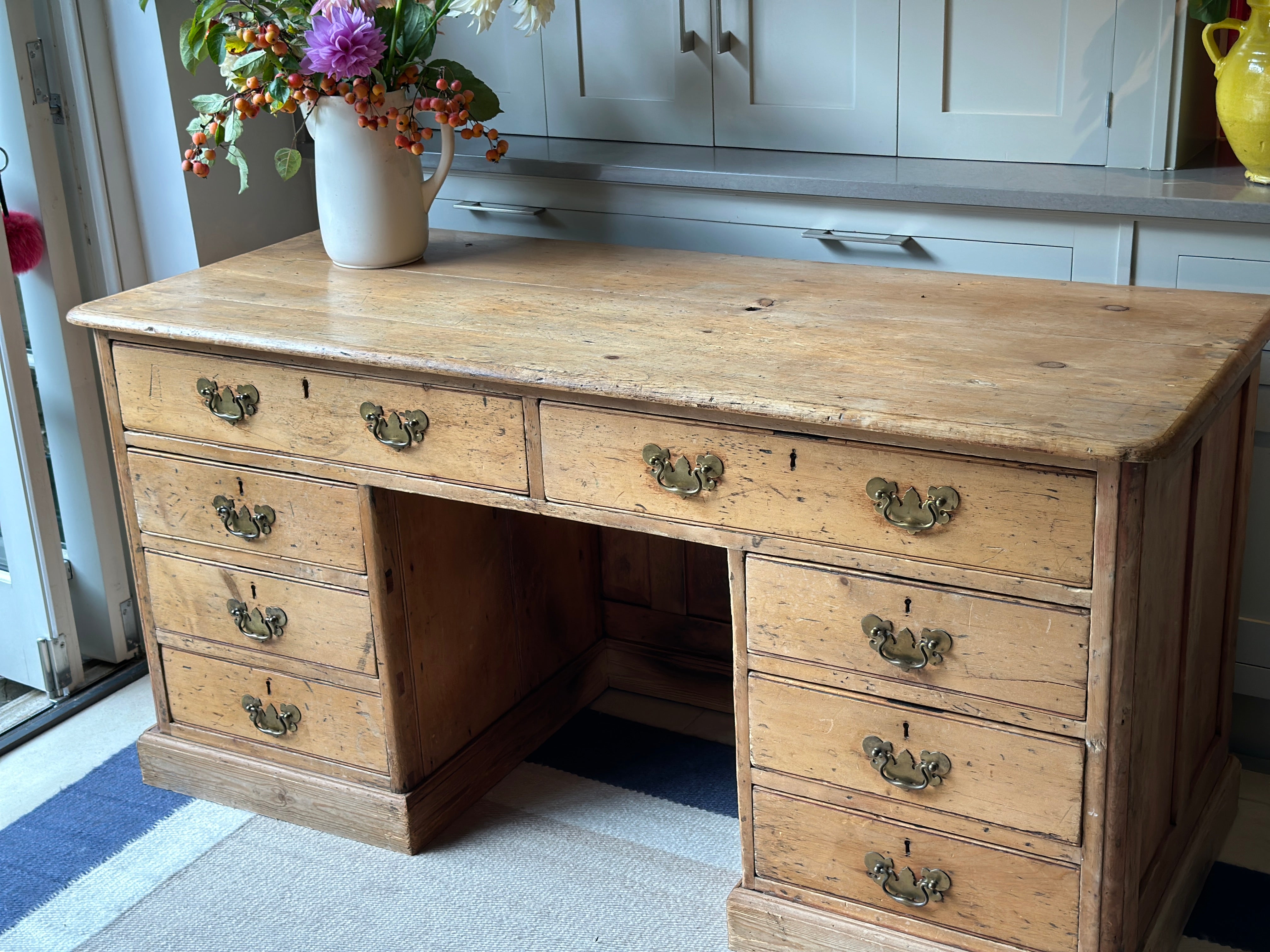 Large Pitch Pine Desk