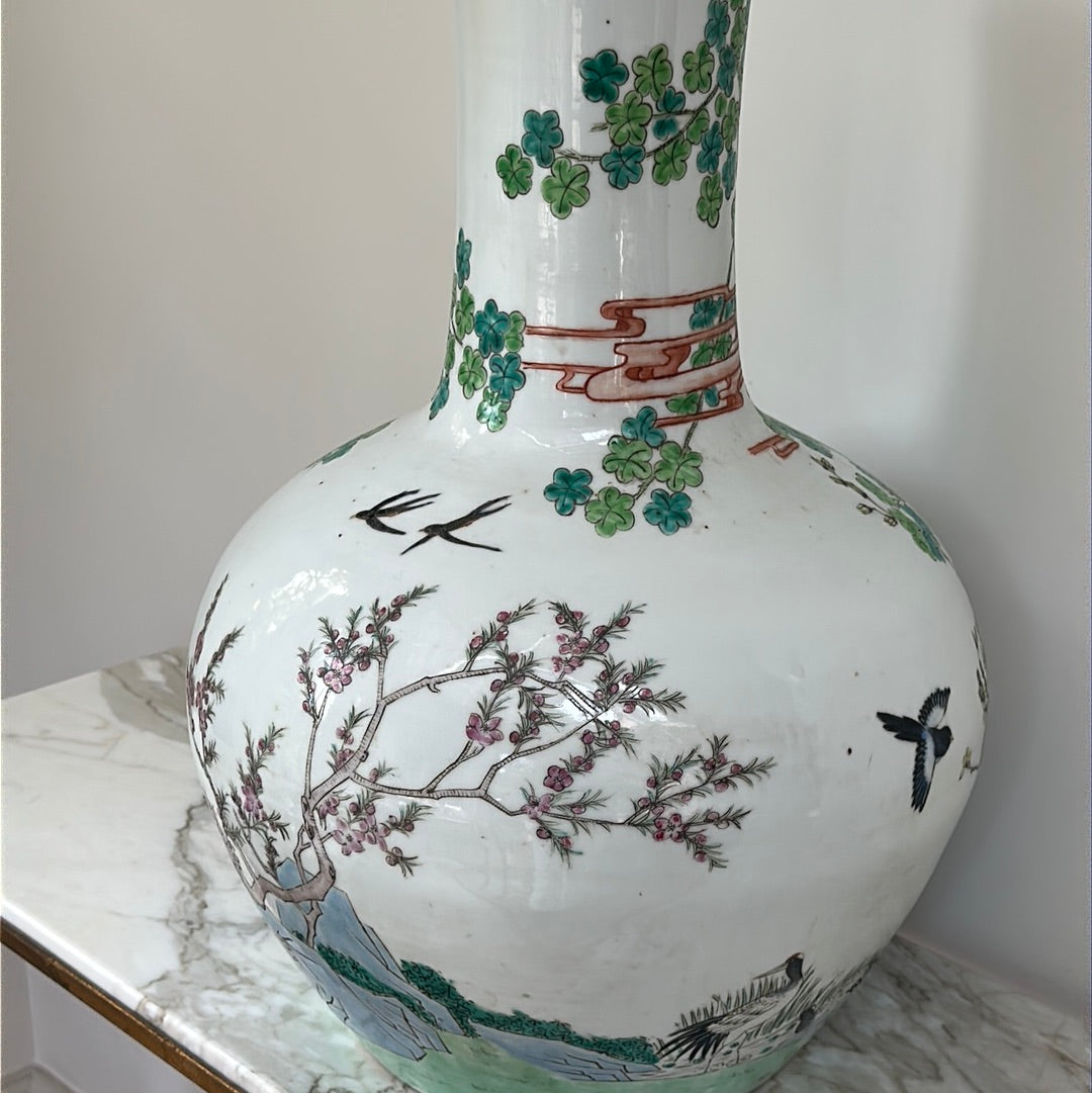 Extremely Large Chinese Bottleneck Vase