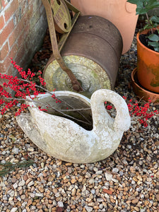 Large antique Swan outdoor planter
