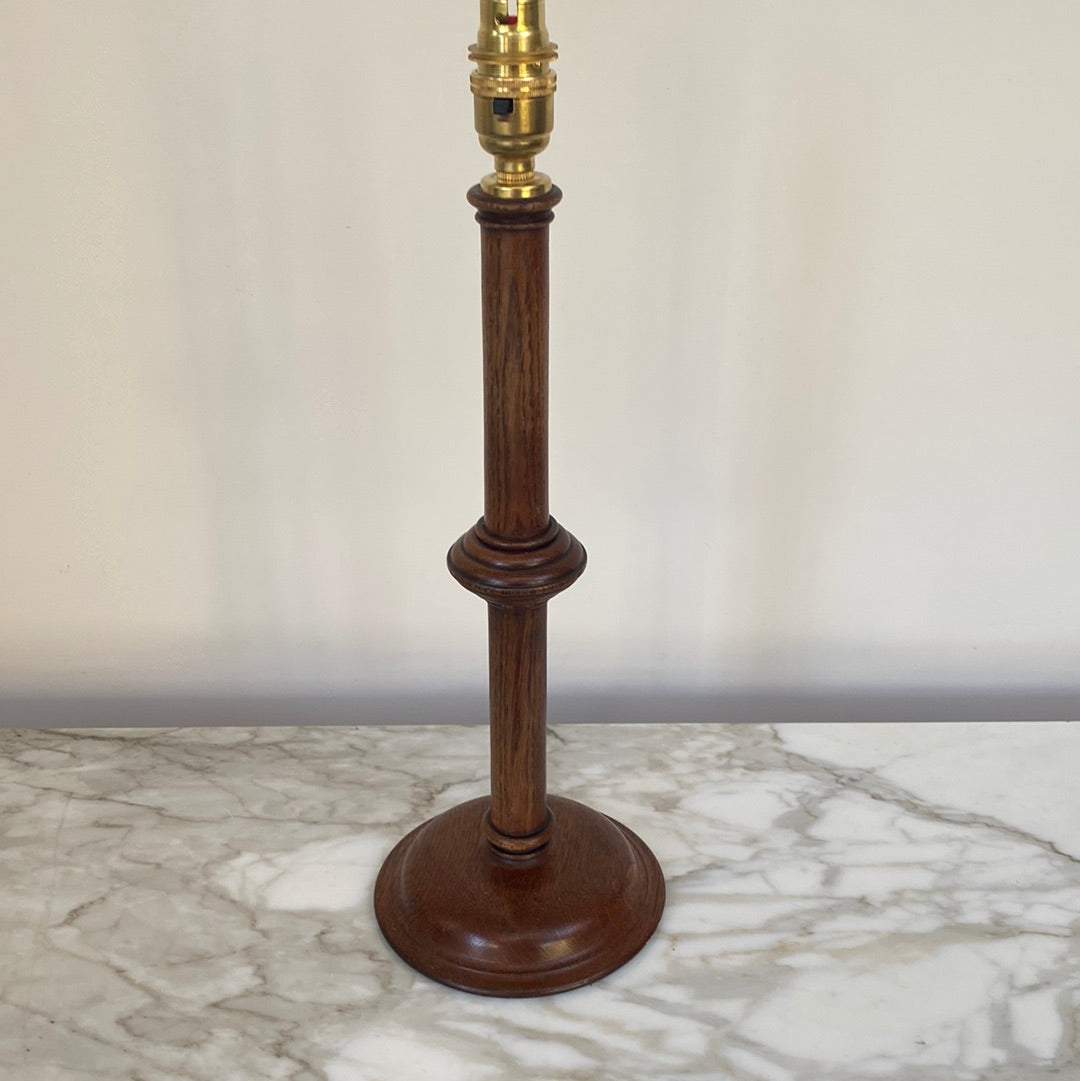 Charming Treen Candlestick Table Lamp