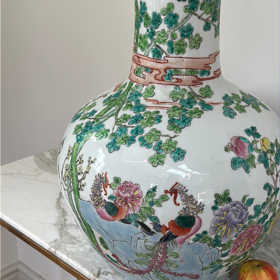 Extremely Large Chinese Bottleneck Vase