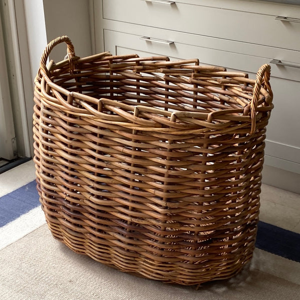 Extra Large Vintage Basket with Handles