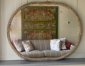 Large Vintage French Rope Mirror
