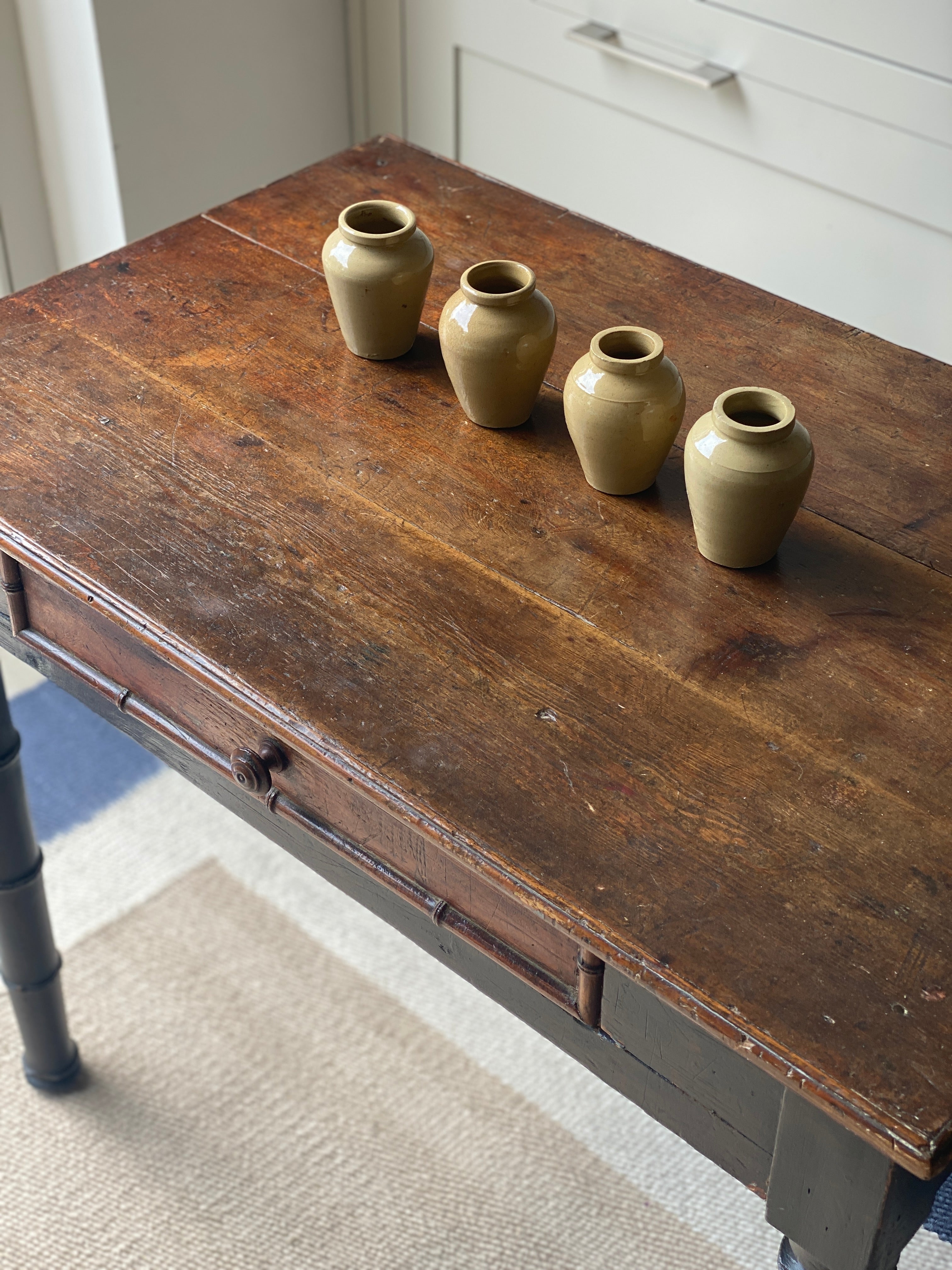 Lovely French Side Table with Ebonised faux bamboo legs