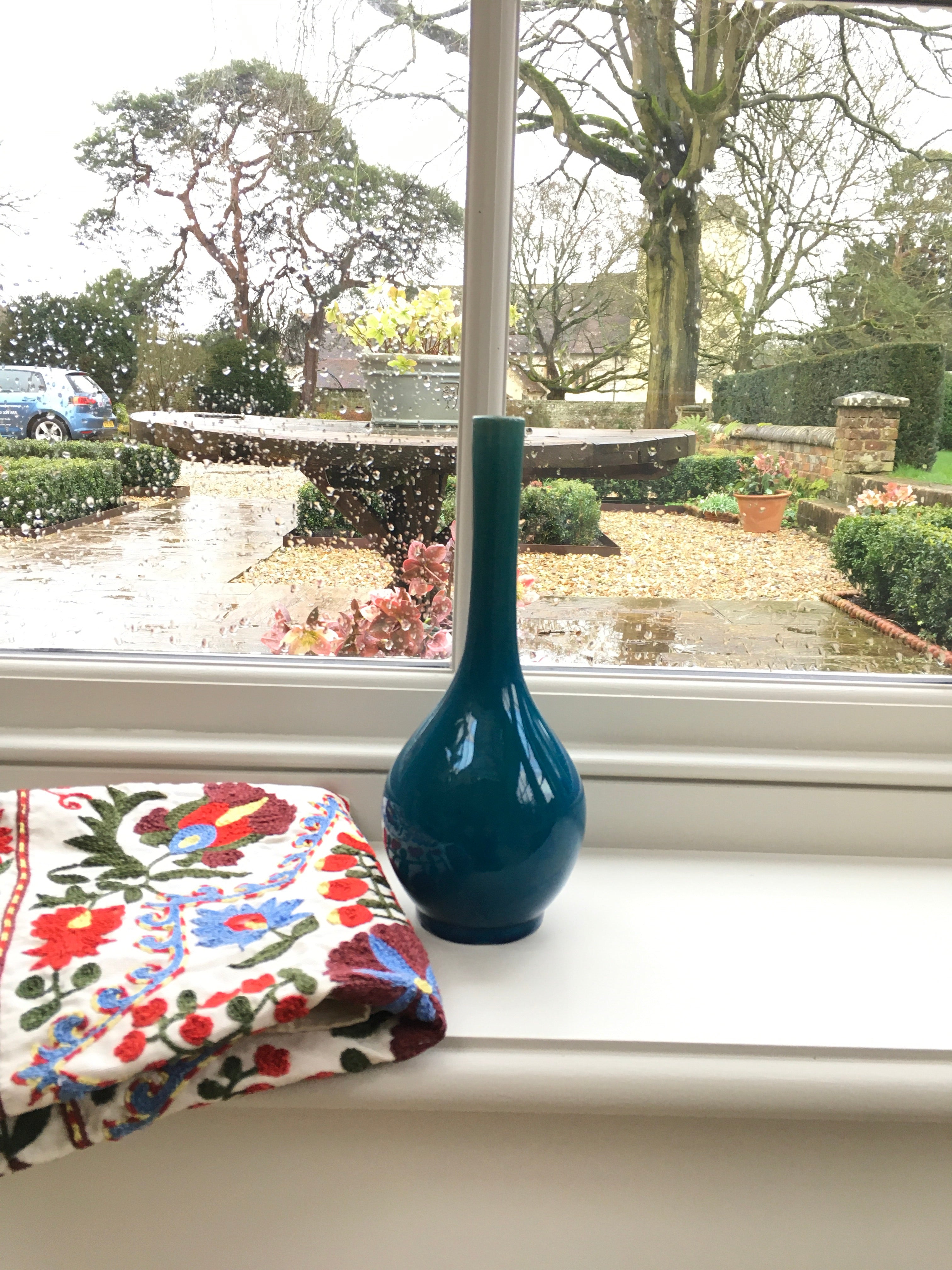 19th Century Turquoise Bottle Vase