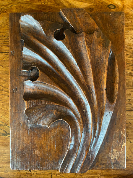 Decorative Wooden Carving - Cabbage Leaf