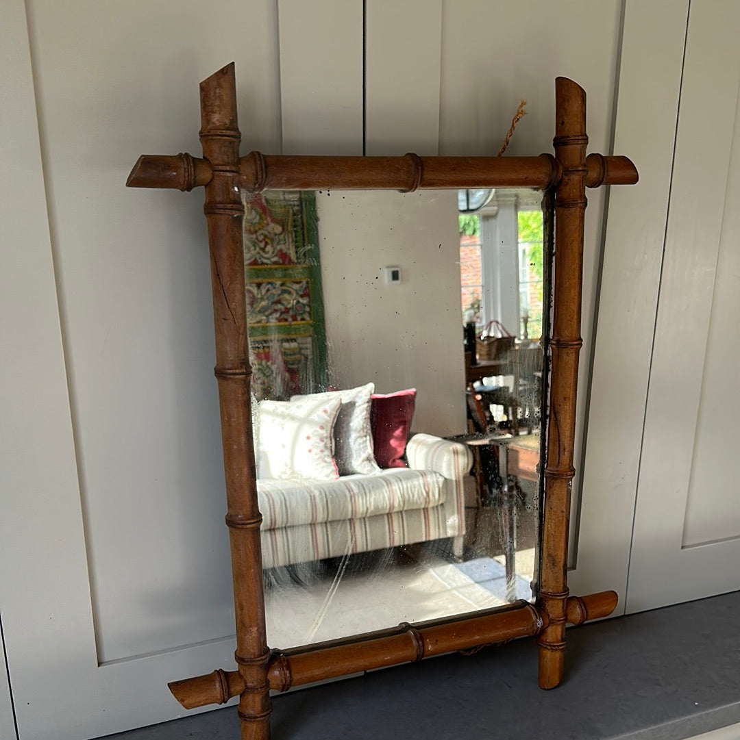 Faux Bamboo Mirror