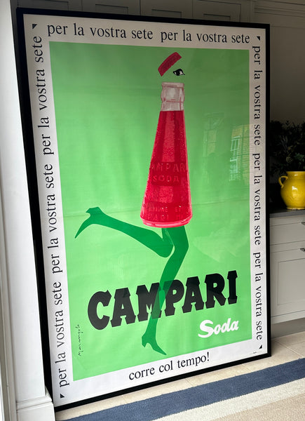 Huge Original Campari Soda Poster 1968