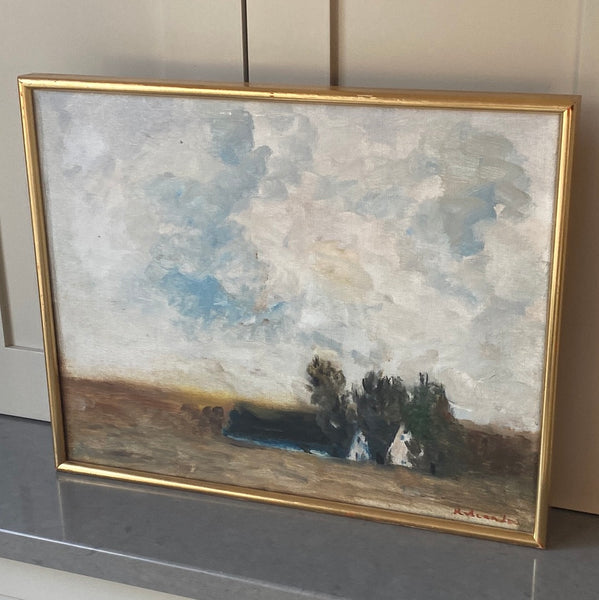 Lovely Swedish Signed Oil of Canvas Landscape