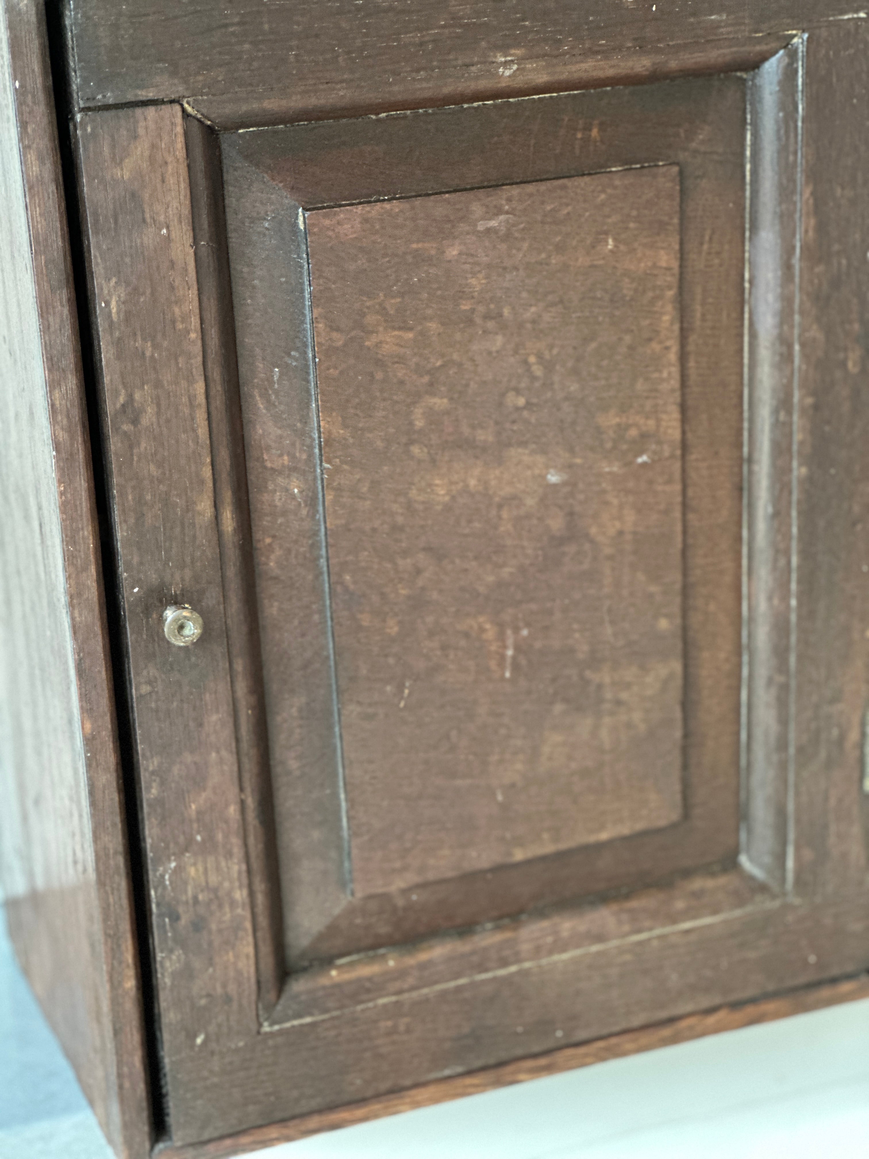 19th C Oak Hymn Cabinet