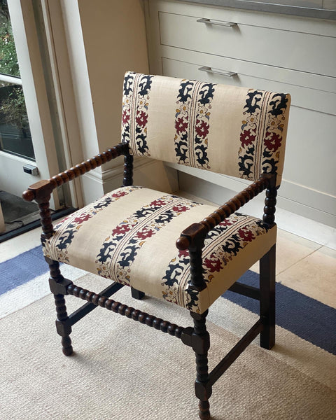 Arts and Crafts Bobbin Chair in RK Algiers