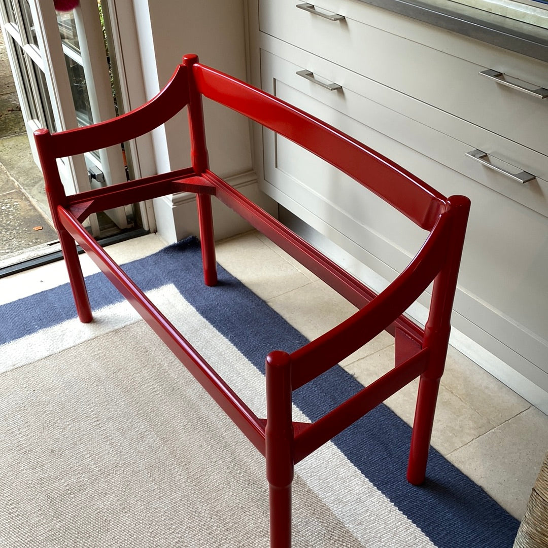 Vico Magistretti Red Carimate Bench