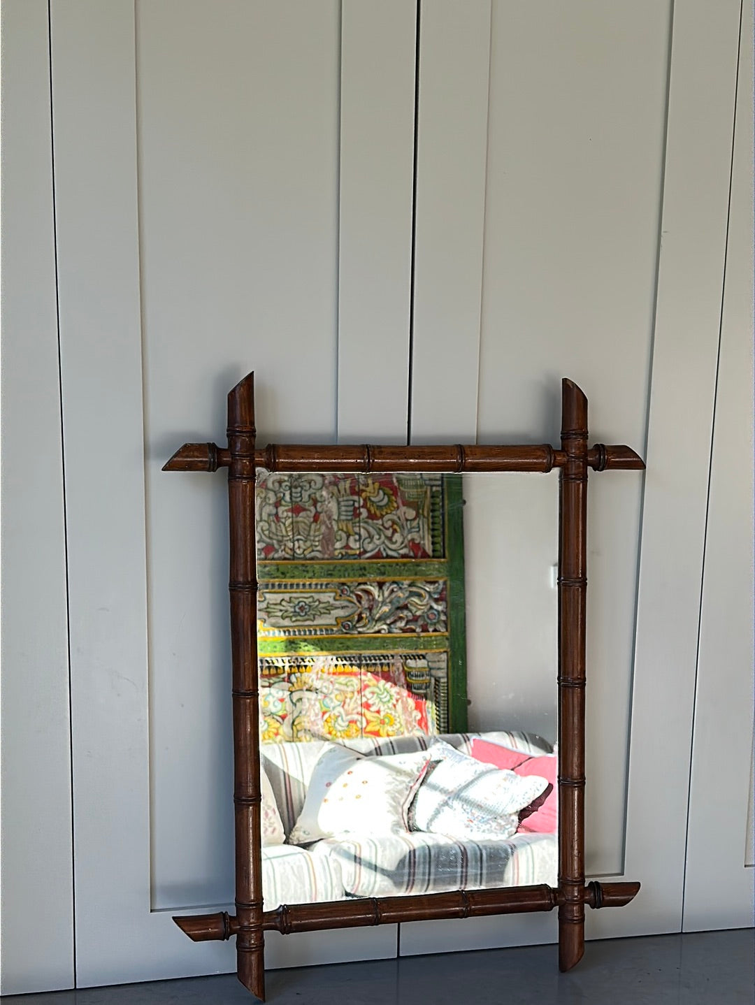 Medium Faux Bamboo Mirror (62cm by 49cm)