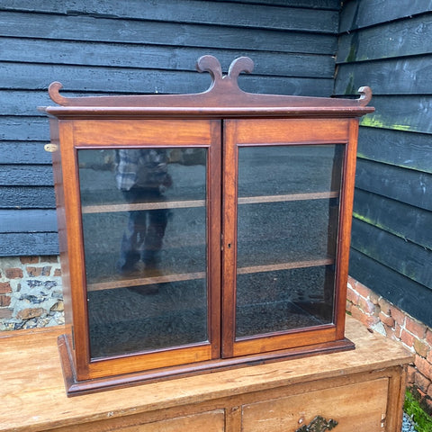 SALE* Mahogany Wall Hanging Cabinet with lovely Pediment
