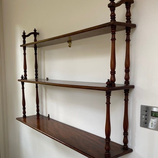 Late 19th Century Mahogany Hanging Shelves