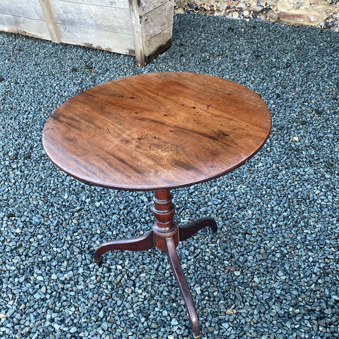 Attractive Oak Tilt Top Table on a Tripod Leg